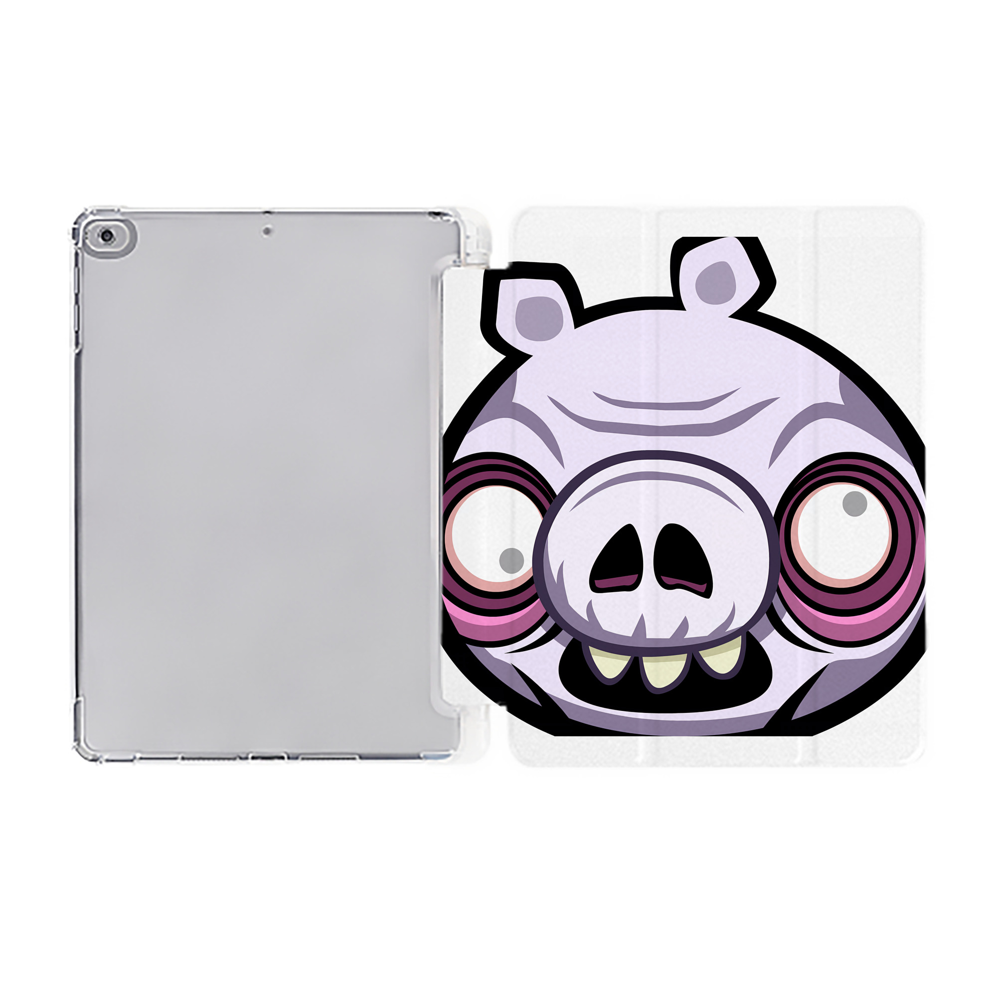 （画像用） Angry Birds アングリーバード IPad ケース ペン収納付き 三つ折りスタンド PUレザー×シリコン 対応機種9.5/10.5/10.9インチ